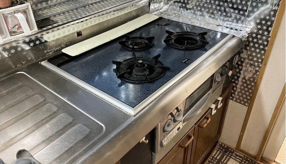 古いガスコンロの写真